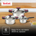 Набор кастрюль Tefal Cook&Clip 6 предметов (G723S674)